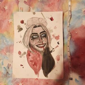 Original Harley Quinn Painted Art